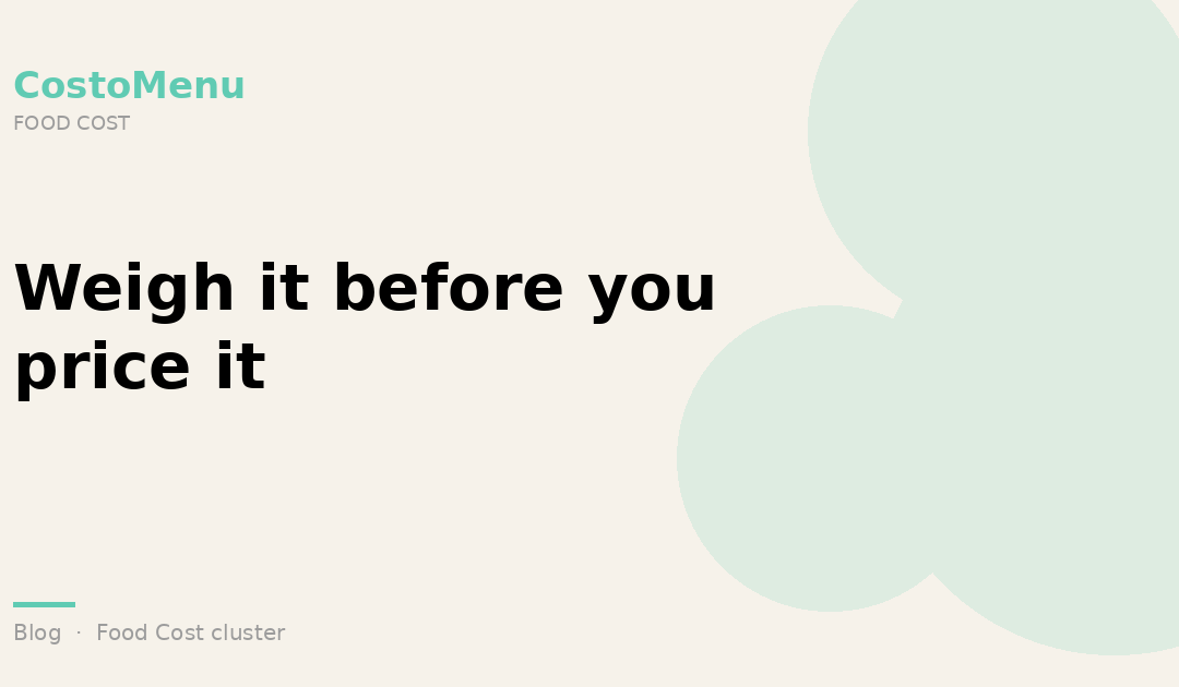 1/5 Food Cost: Formula & Examples